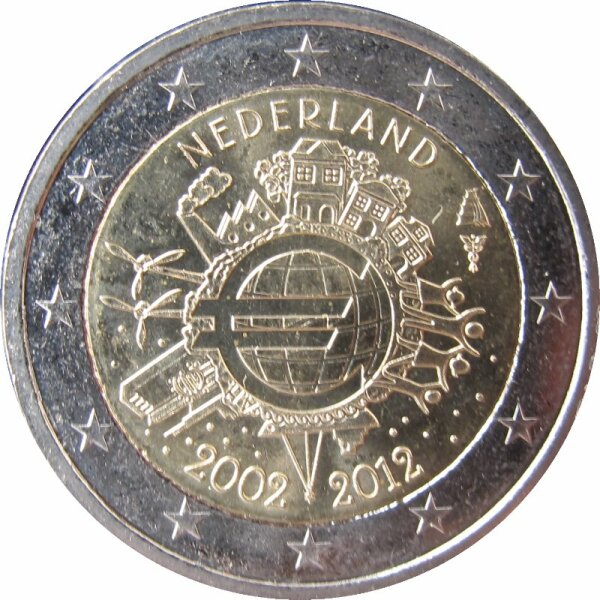 Niederlande 2 Euro 2012 10 Jahre Eurobargeld